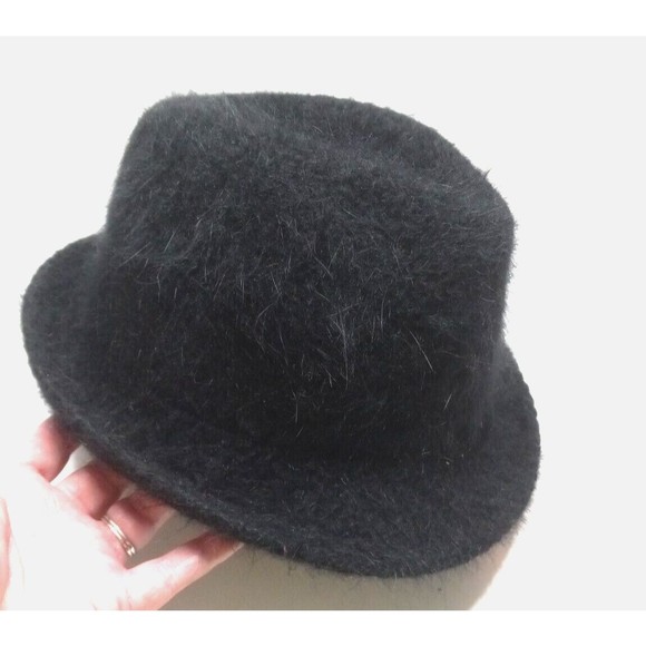 COPY - Women's Fedora Look Angora Wool Hat Vintage Black Classic Hollywood 20s … - Picture 1 of 7